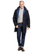 Brooks Brothers Men's Black Watch Reversible Trench Coat
