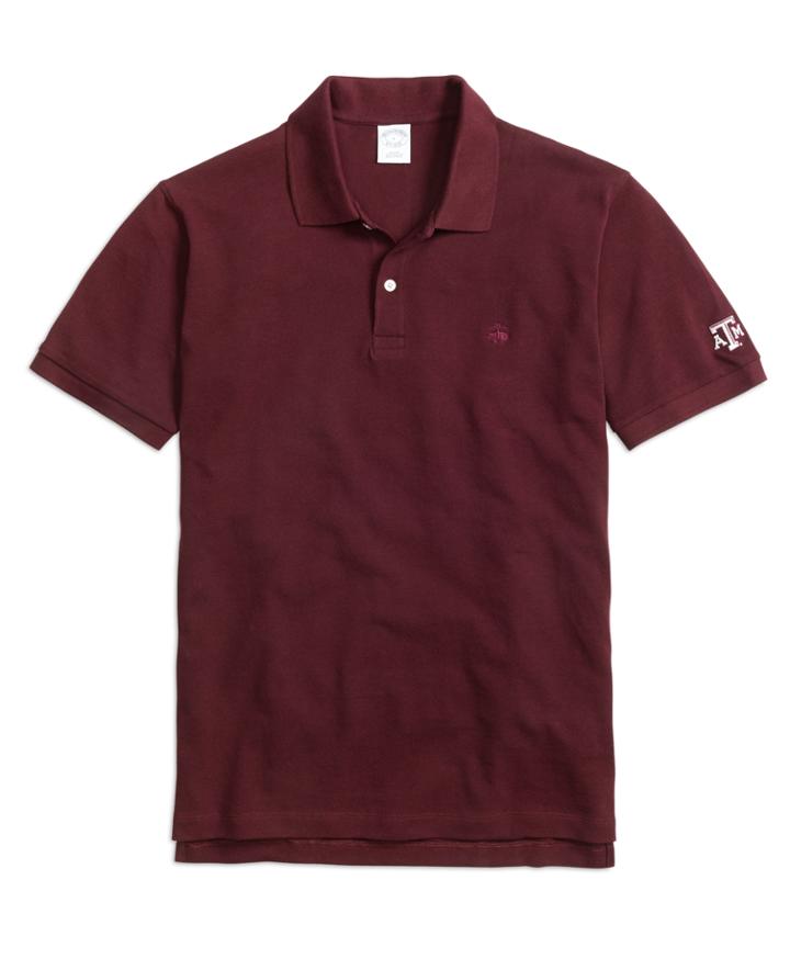 Brooks Brothers Men's Texas A&m University Slim Fit Polo