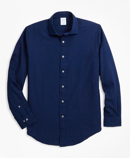 Brooks Brothers Regent Fit Indigo Dobby Stripe Sport Shirt