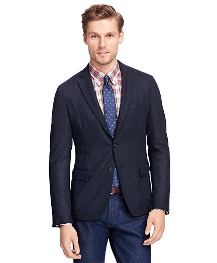 Brooks Brothers Navy Herringbone Sport Coat