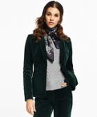 Brooks Brothers Paisley-print Velvet Shawl-collar Jacket