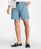Brooks Brothers Montauk 6 Seahorse Print Swim Trunks