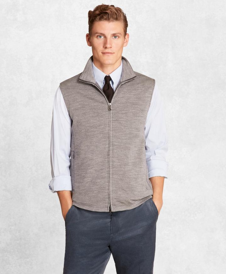 Brooks Brothers Men's Golden Fleece Brookstech French Terry Full-zip Vest