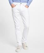 Brooks Brothers Men's 116 Slim Fit White Denim Jeans