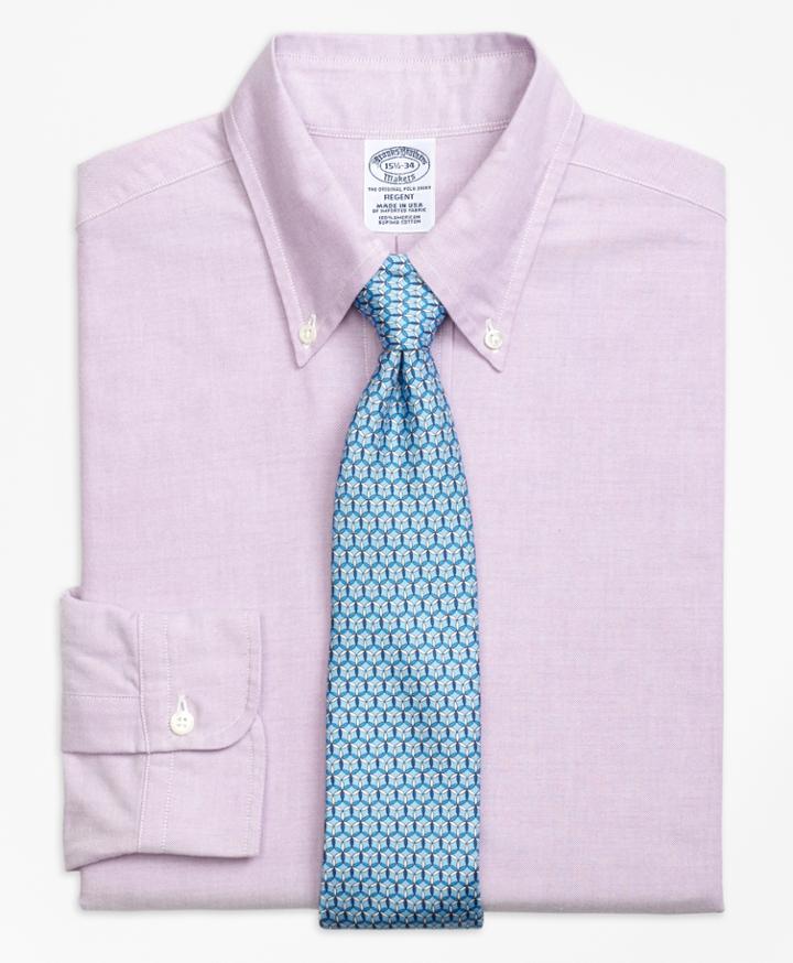 Brooks Brothers Men's Original Polo Button-down Oxford Slim Fitted Dress Shirt