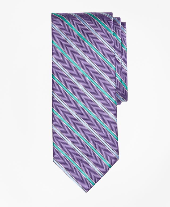 Brooks Brothers Men's Alternating Rope Framed Stripe Tie