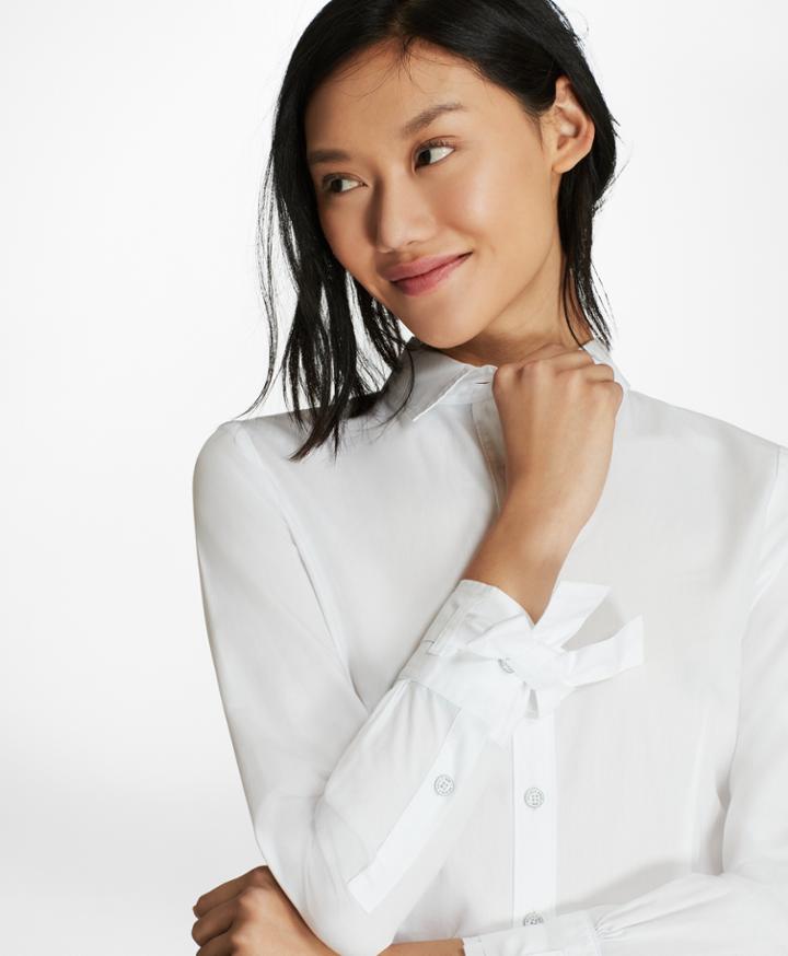 Brooks Brothers Women's Bow-cuff Cotton Poplin Shirt