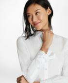 Brooks Brothers Women's Bow-cuff Cotton Poplin Shirt