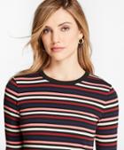Brooks Brothers Striped Cotton Interlock Three-quarter-sleeve T-shirt