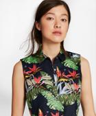 Brooks Brothers Tropical-print Cotton Sateen Sleeveless Shirt