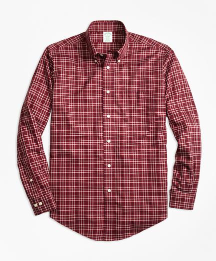 Brooks Brothers Non-iron Milano Fit Herringbone Multi-tattersall Sport Shirt