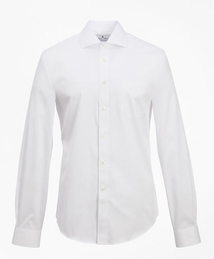 Brooks Brothers Regent Fitted Dress Shirt, Performance Non-iron With Coolmax, English Spread Collar Twill