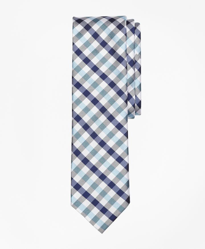 Brooks Brothers Men's Tri-tone Checkered Silk Tie