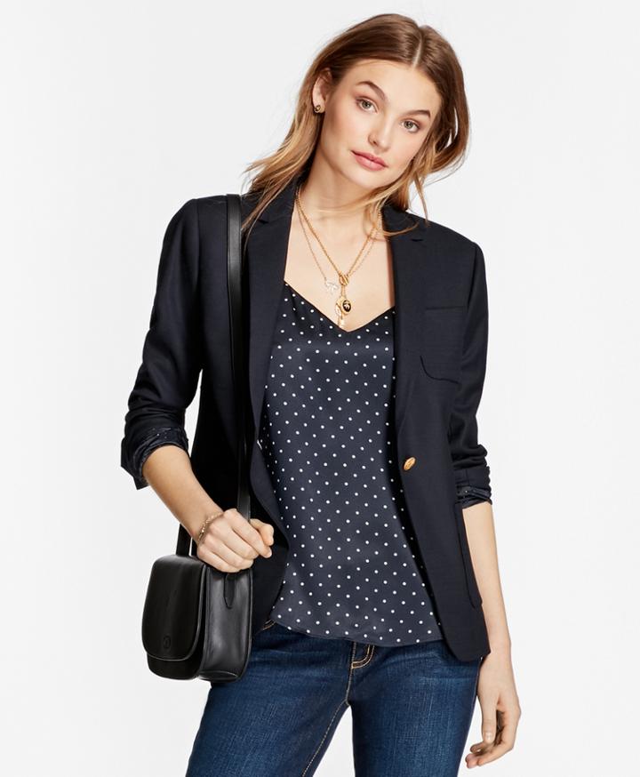 Brooks Brothers Women's Patch Pocket Stretch Wool Blazer