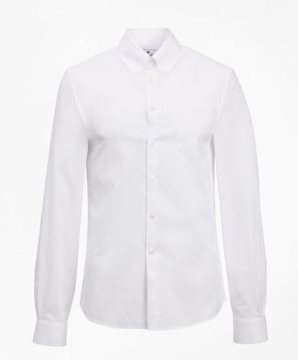 Brooks Brothers Milano Slim Fit Dress Shirt, Performance Non-iron With Coolmax, Button-down Collar Twill