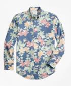 Brooks Brothers Men's Milano Fit Tropical Floral Print Sport Shirt