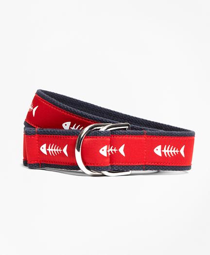 Brooks Brothers Fishbone Ribbon Belt