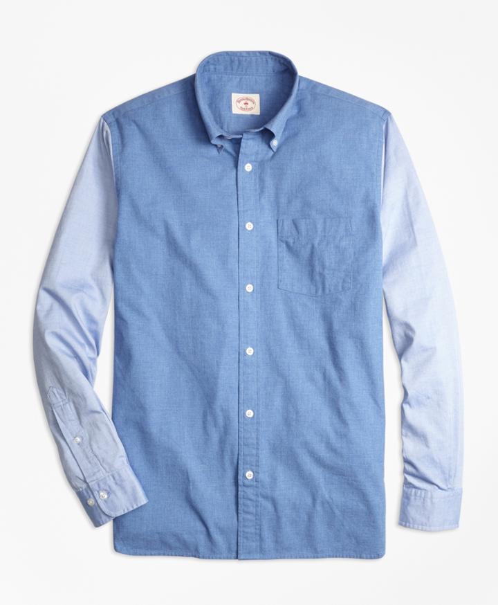 Brooks Brothers Men's Chambray Color-block Sport Shirt
