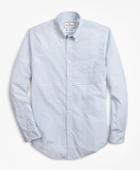 Brooks Brothers Men's Luxury Collection Milano Slim-fit Sport Shirt, Button-down Collar Geo Print
