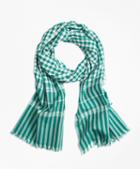 Brooks Brothers Gingham Cotton Scarf