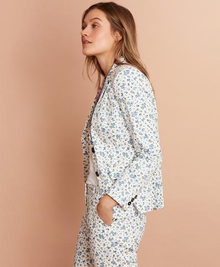 Brooks Brothers Floral-print Stretch-cotton Sateen Jacket