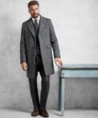 Brooks Brothers Golden Fleece Grey Herringbone Topcoat