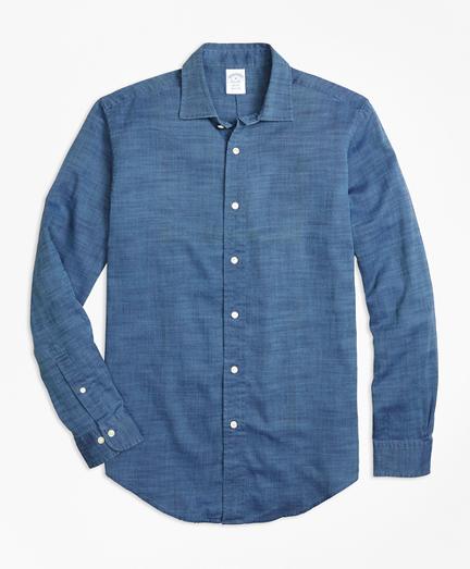 Brooks Brothers Regent Fit Indigo Royal Oxford Sport Shirt