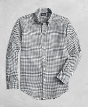 Brooks Brothers Golden Fleece Brookstech Regent Fit Yarn-dyed Check Sport Shirt