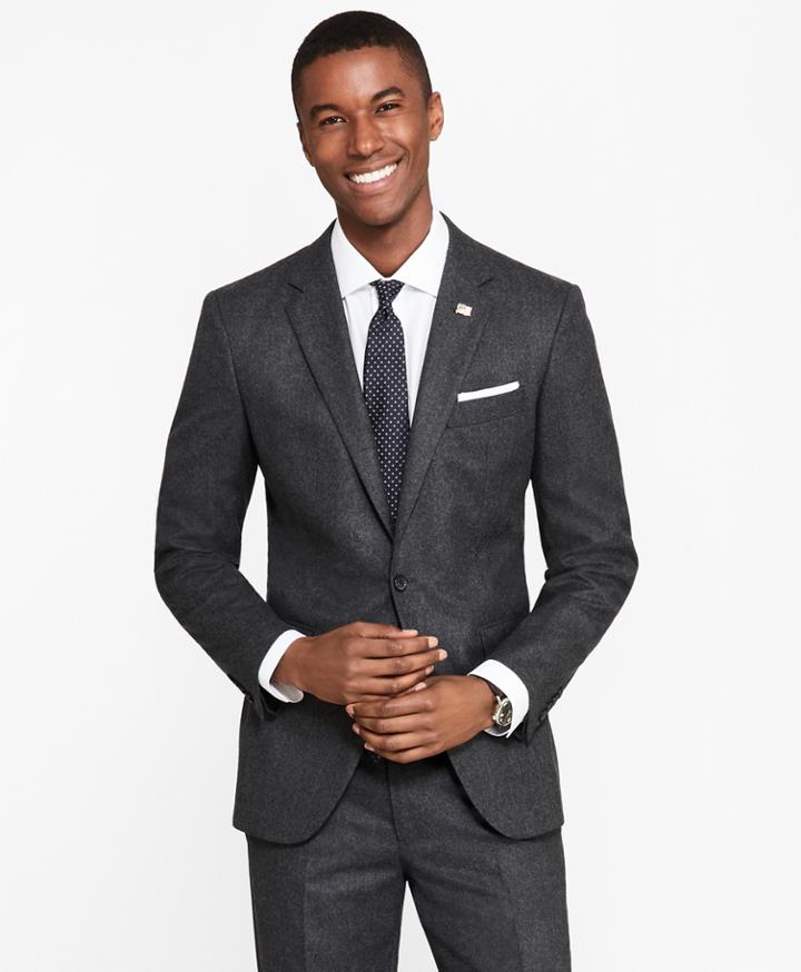 Brooks Brothers Men's Milano Fit Stretch Flannel 1818 Suit