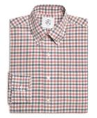 Brooks Brothers Red Navy And White Check Button-down Shirt