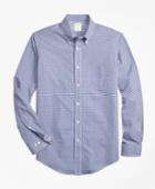 Brooks Brothers Men's Non-iron Milano Fit Micro-gingham Sport Shirt