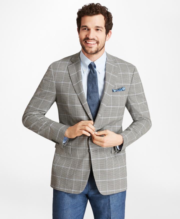 Brooks Brothers Men's Regent Fit Brookscool Check With Deco Sport Coat
