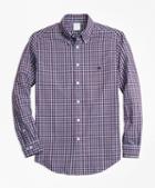 Brooks Brothers Milano Fit Brushed Oxford Gingham Sport Shirt