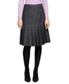Brooks Brothers Women's Saxxon Wool Pleated Skirt