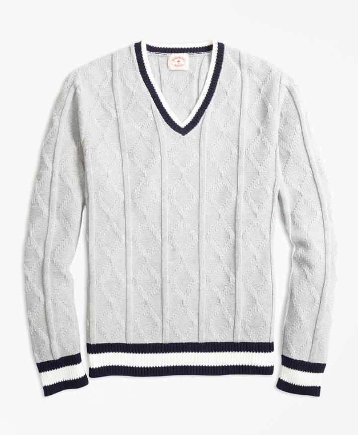 Brooks Brothers Men's Cotton Tennis Sweater