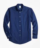 Brooks Brothers Milano Fit Indigo Nautical Clip Sport Shirt`