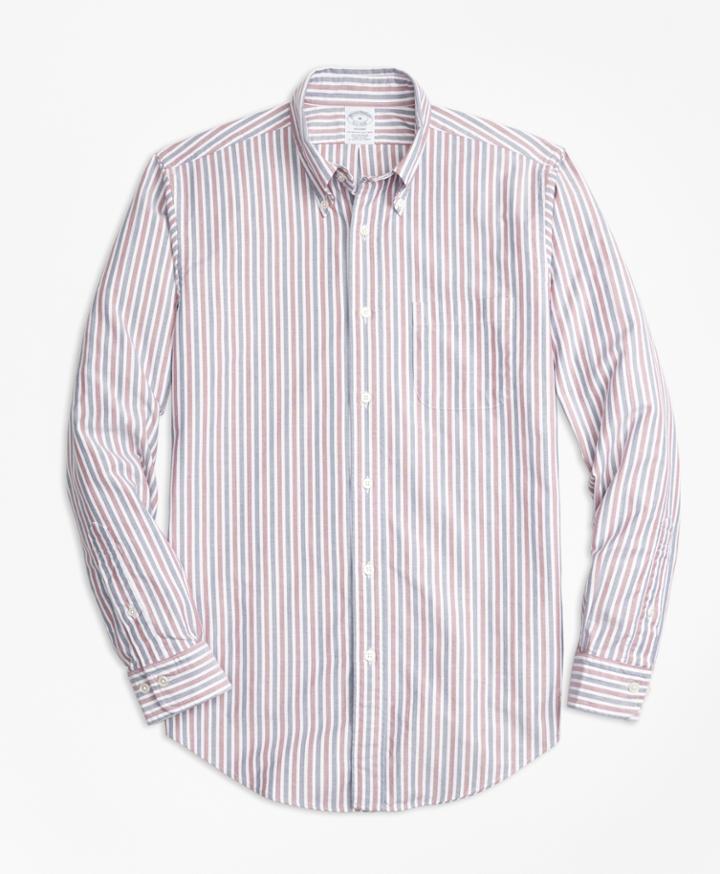 Brooks Brothers Men's Regent Fit Oxford Stripe Sport Shirt