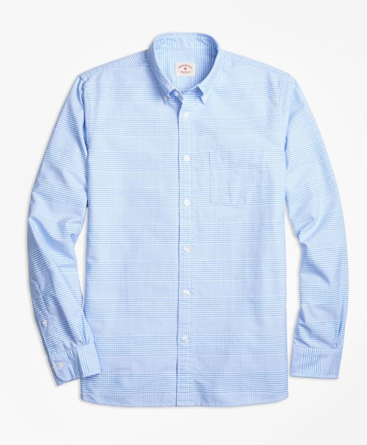 Brooks Brothers Men's Glen Plaid Oxford Cotton Sport Shirt