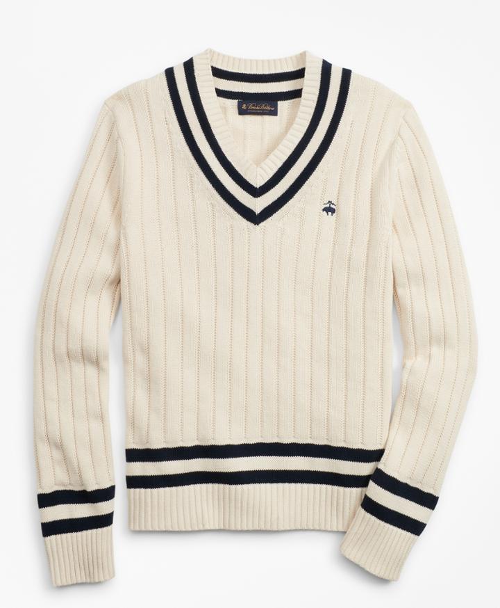 Brooks Brothers Men's Tennis V-neck Sweater