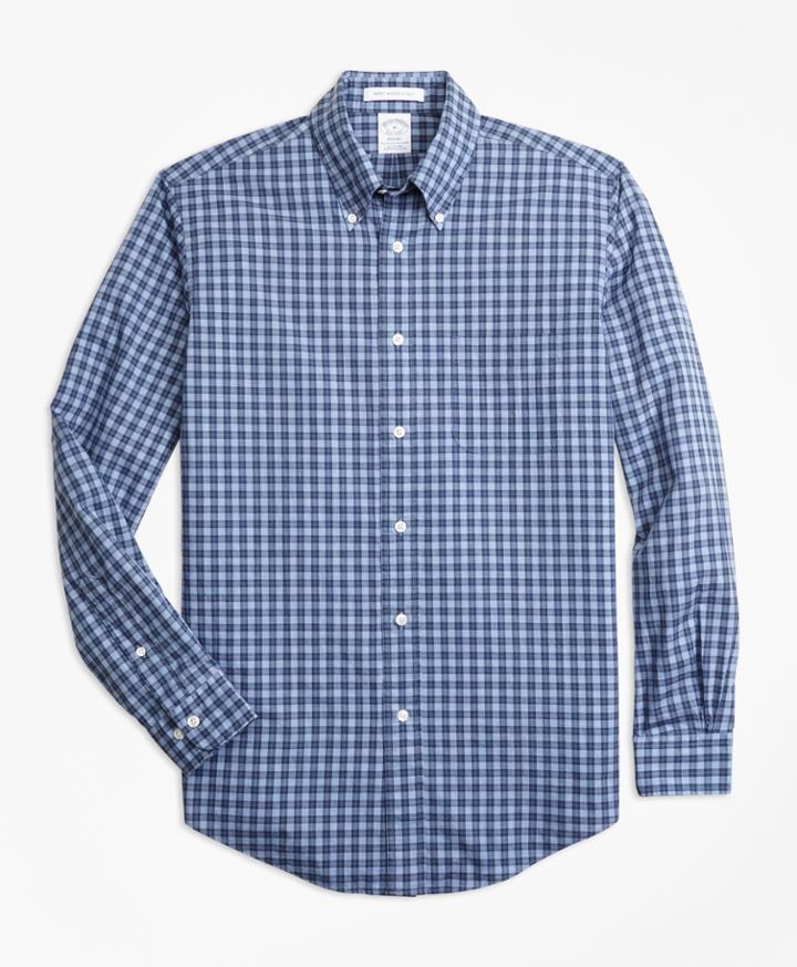 Brooks Brothers Men's Regent Fit Small Check Sport Shirt