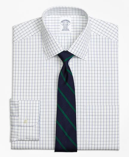 Brooks Brothers Regent Fitted Dress Shirt, Non-iron Windowpane