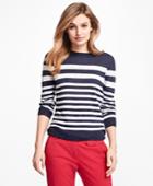 Brooks Brothers Women's Striped Linen Sweater