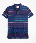 Brooks Brothers Multi-color Striped Jersey Polo Shirt