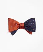 Brooks Brothers Tossed Golden Fleece Parquet With Alternating Dot Reversible Bow Tie