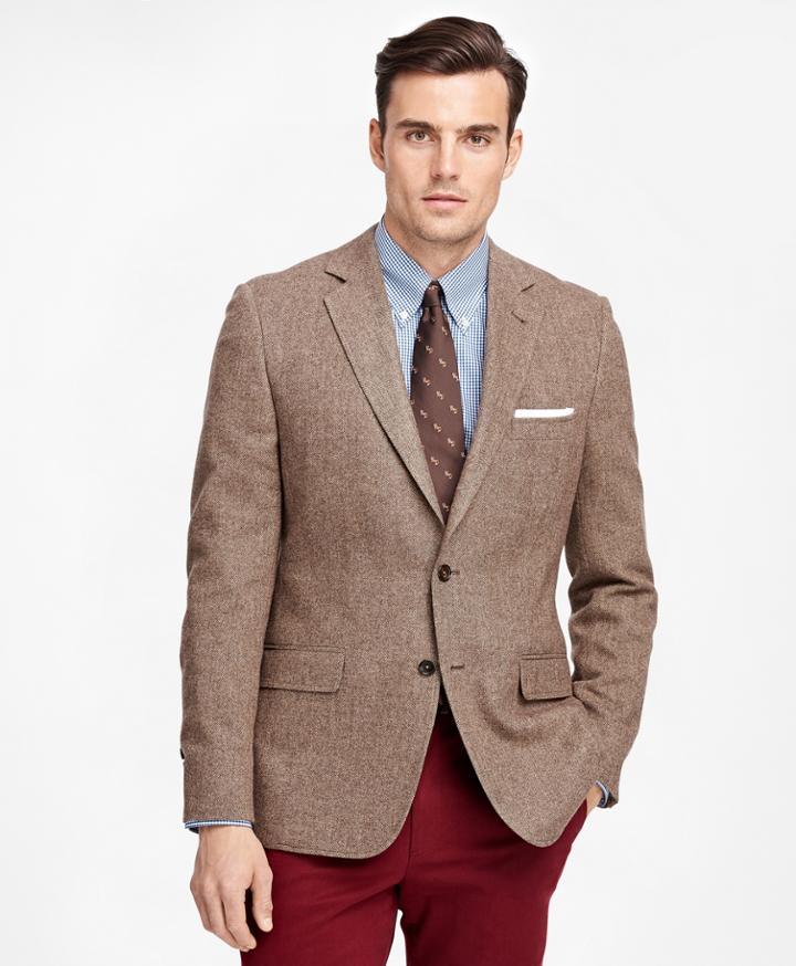 Brooks Brothers Men's Fitzgerald Fit Herringbone Sport Coat