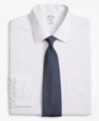 Brooks Brothers Men's Slim Fitted Dress Shirt, Non-iron Mini Alternating Stripe