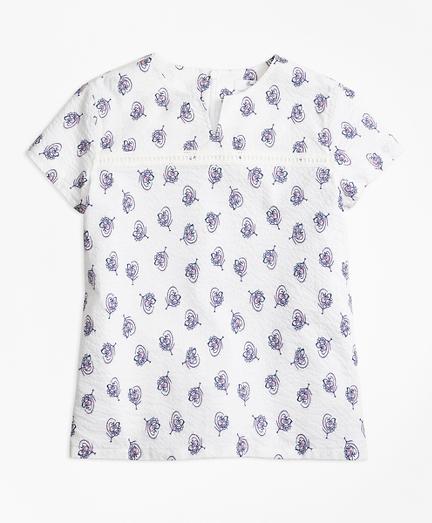 Brooks Brothers Short-sleeve Peasant Blouse