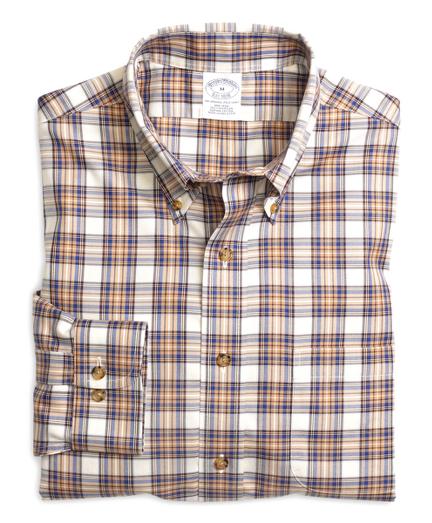 Brooks Brothers Non-iron Slim Fit Plaid Check Sport Shirt