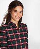 Brooks Brothers Women's Plaid Cotton Flannel Shirt