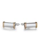 Brooks Brothers Men's 14k Gold And Silver Bar Cuff Links